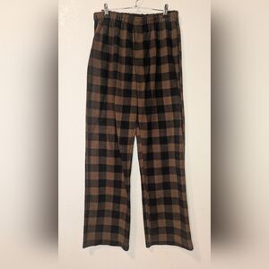 Skims Men's Fleece Lounge Pants In Jasper Buffalo Check